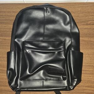 Black Faux Leather Backpack Journeyman, Never Used